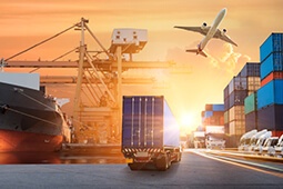 Truck transporting Goods